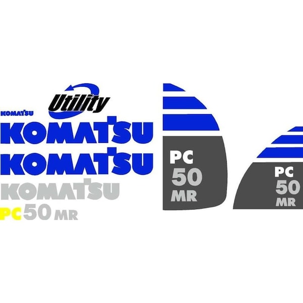 Aftermarket Decal Set for Komatsu PC 50 MR Excavator KMPC50MRDECALSET - main